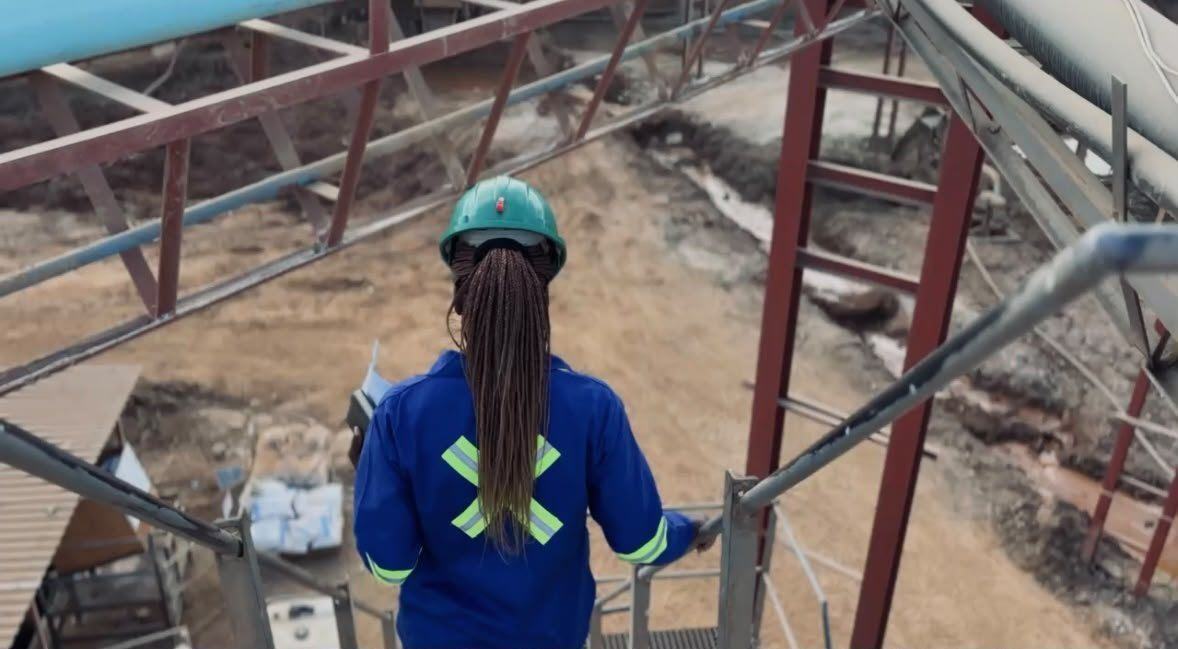 Site team member inspecting Amatola infrastructure