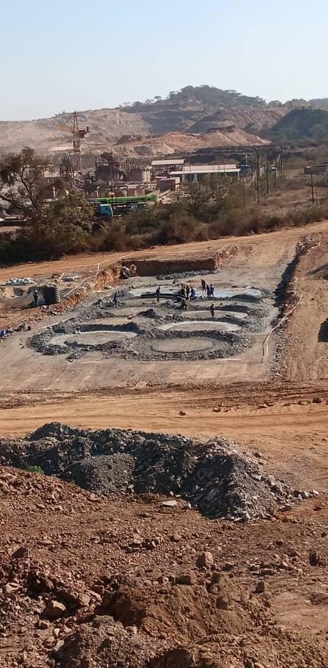 Tank foundations being laid