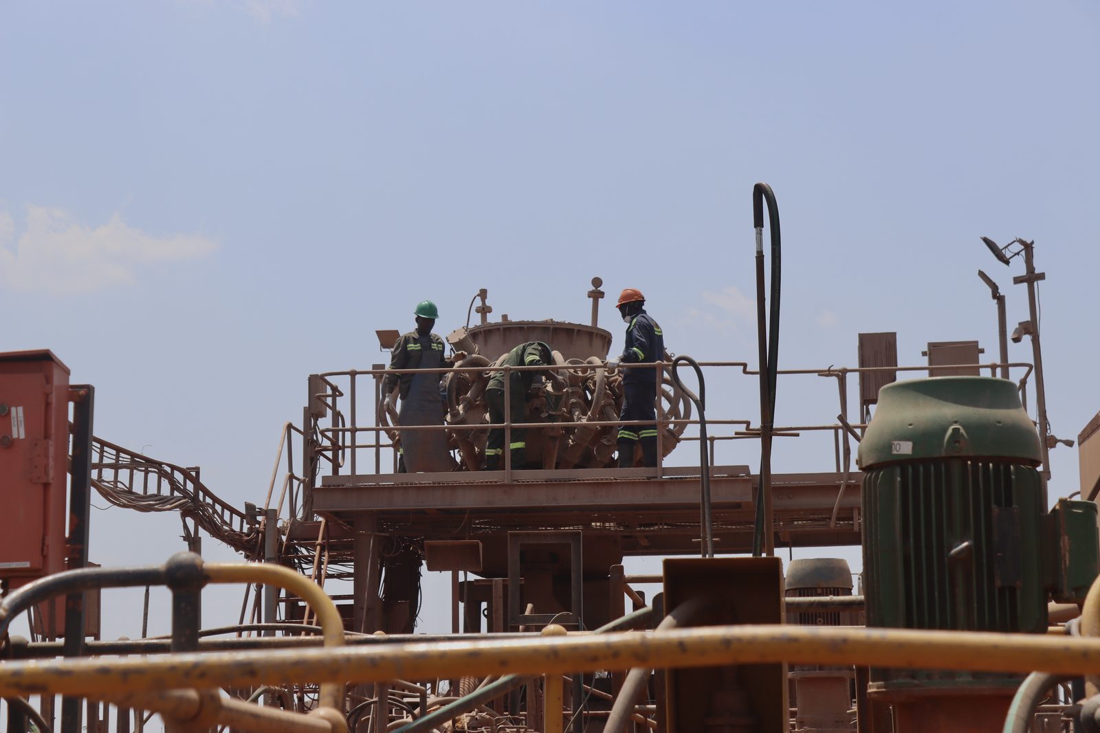 Team members working on the cyclone platform